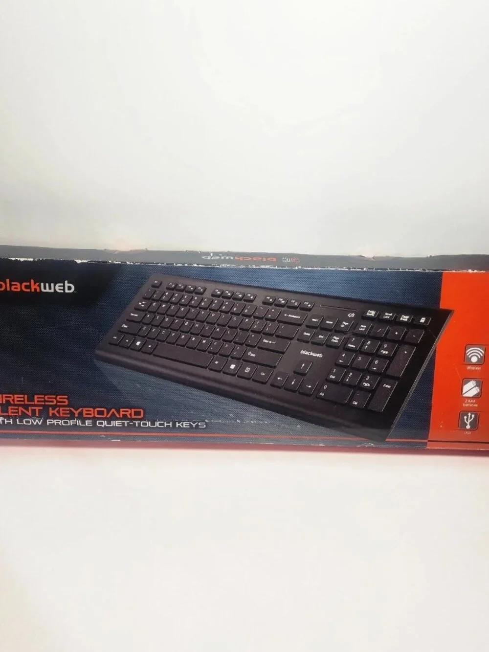 Blackweb Wireless Silent Keyboard 2.4GHz Low Profile Quiet Touch Keys New Sealed